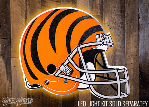 Cincinnati Bengals BLITZ Collection - 8 Layer Helmet 3D Vintage Metal Wall Art