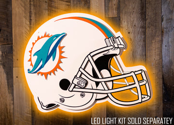 Miami Dolphins BLITZ Collection - 8 Layer Helmet 3D Vintage Metal Wall Art