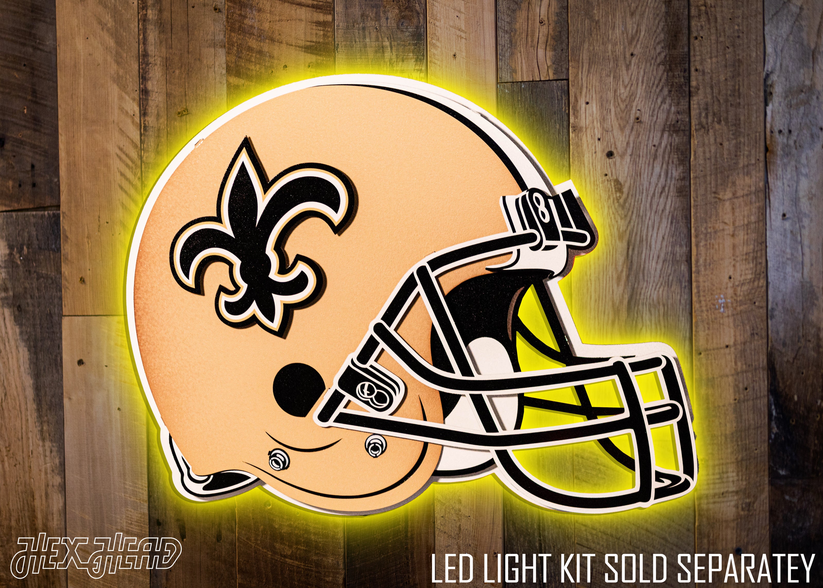 New Orleans Saints BLITZ Collection - 8 Layer Helmet 3D Vintage Metal Wall Art