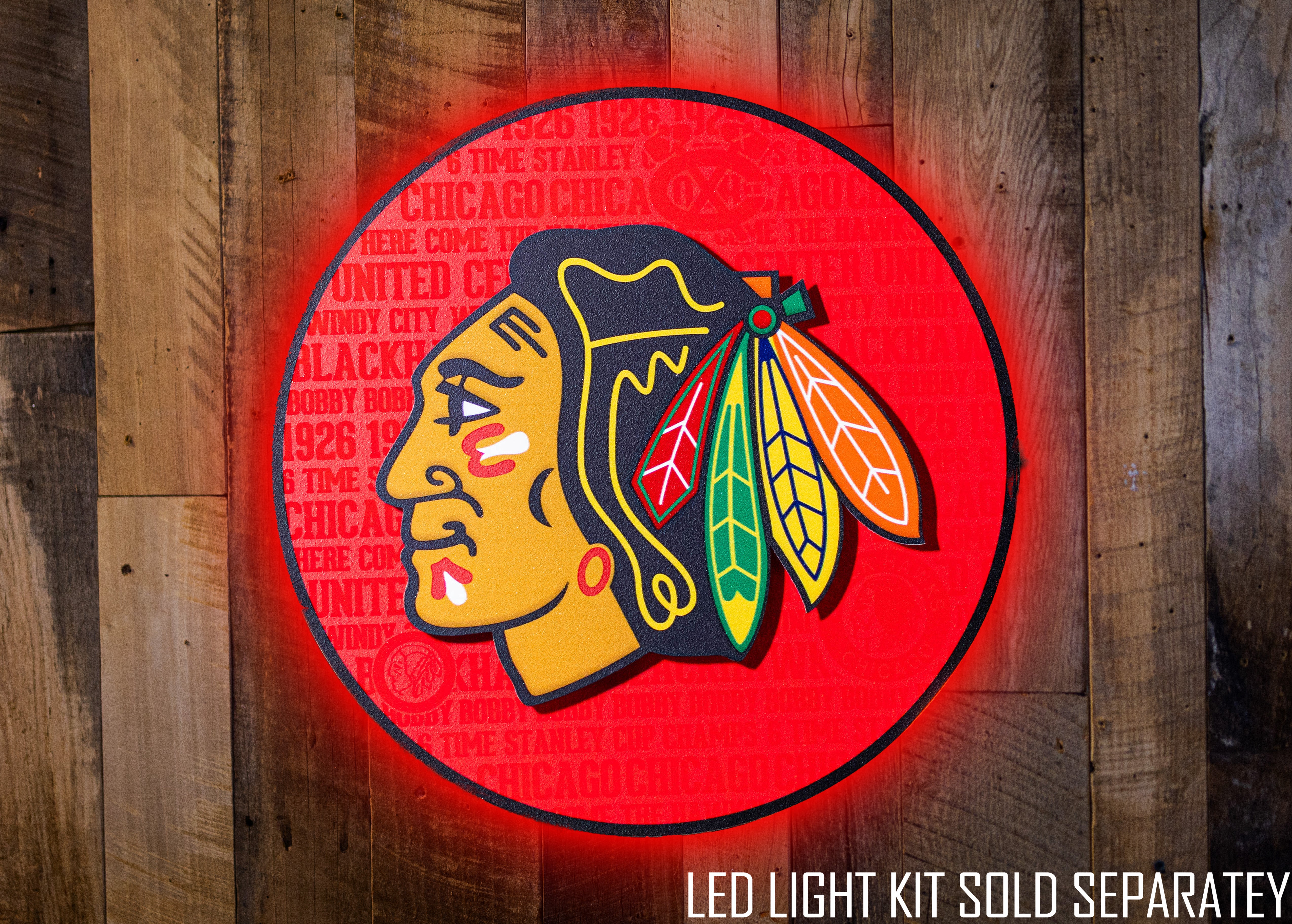 Chicago Blackhawks CRAFT SERIES 3D Embossed Metal Wall Art