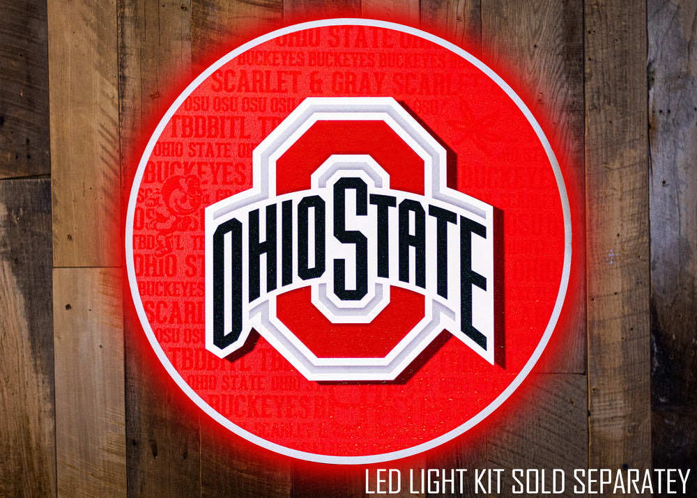 Ohio State Buckeyes CRAFT SERIES 3D Embossed Metal Wall Art