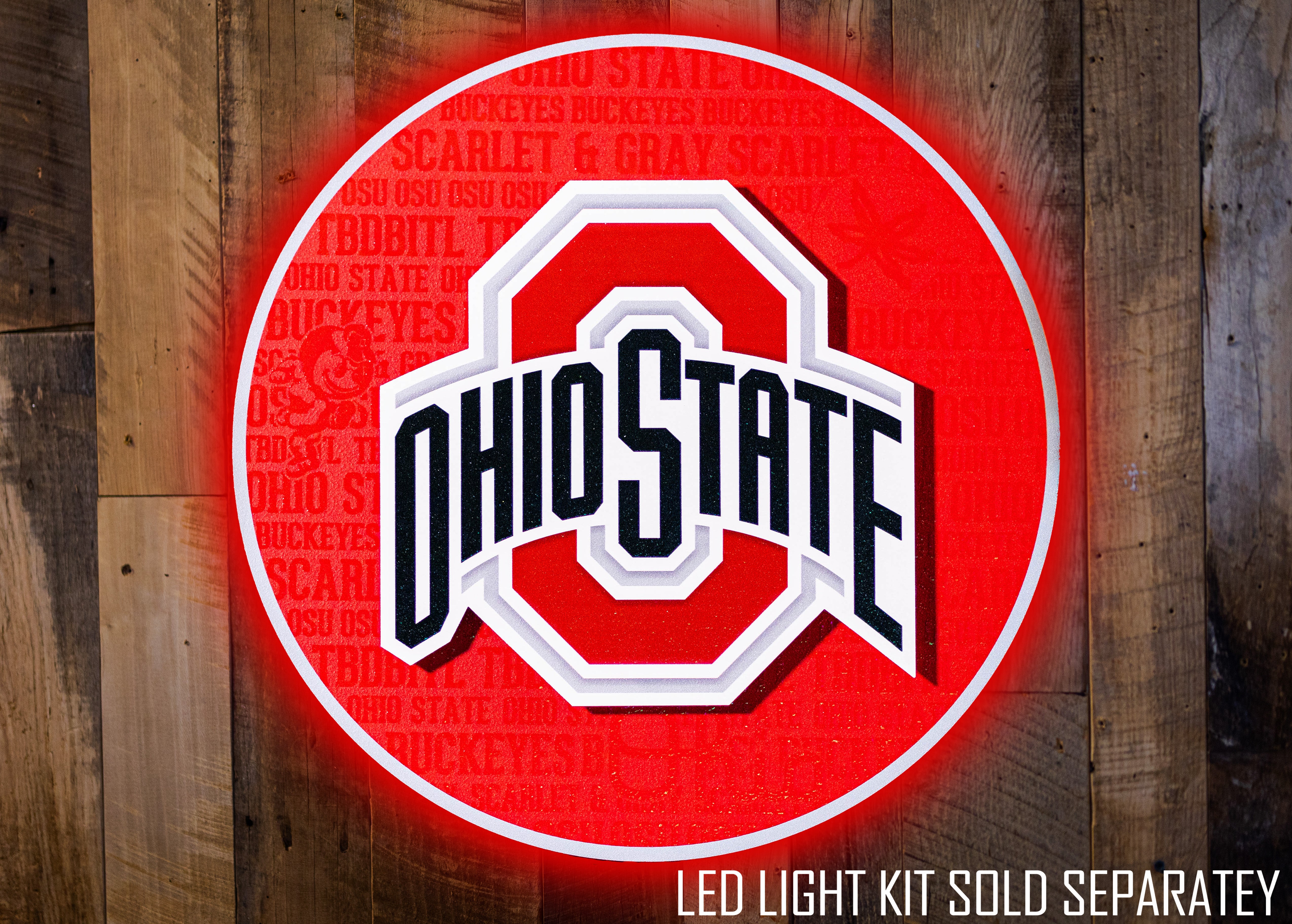 Ohio State Buckeyes CRAFT SERIES 3D Embossed Metal Wall Art