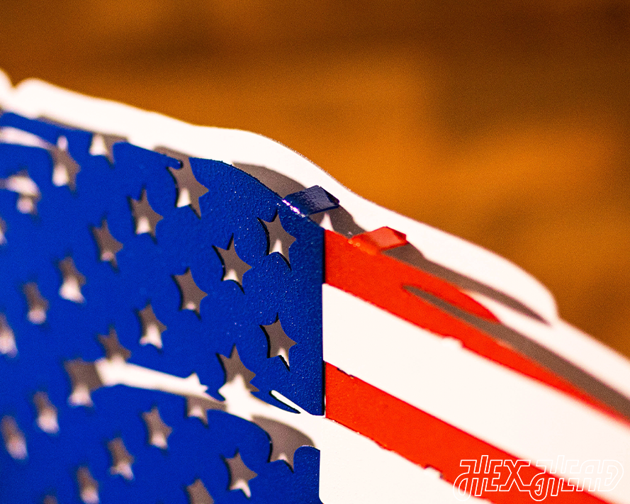 Tattered American Flag 3D Metal Wall Art