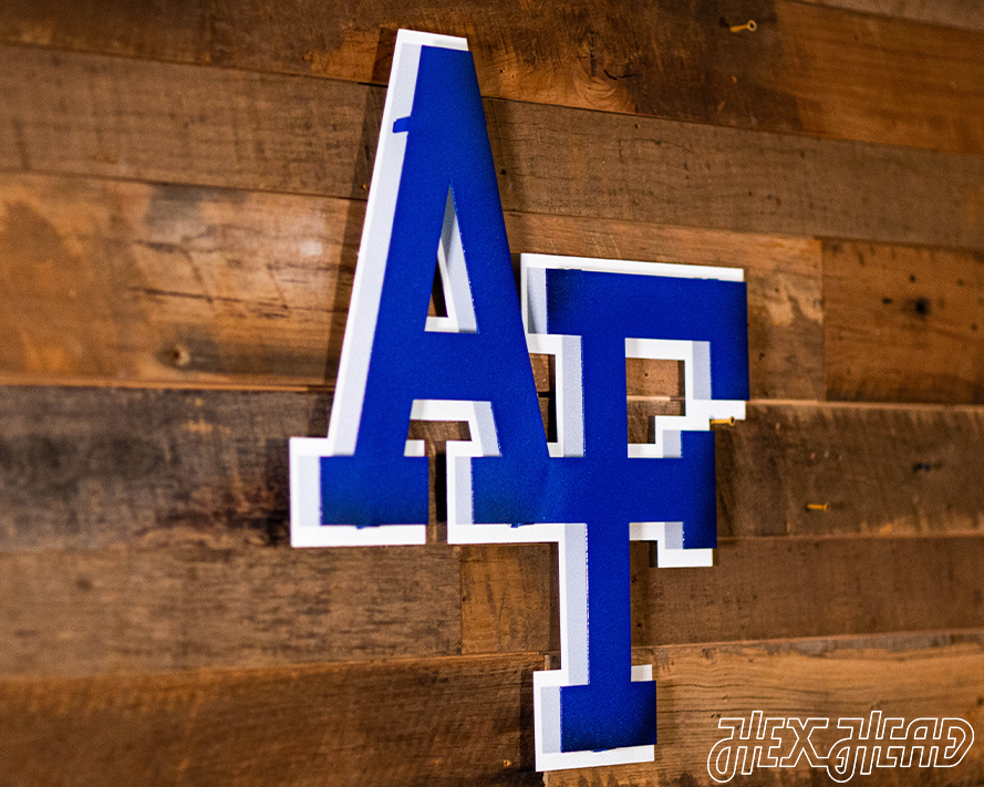 Air Force Academy "AF" 3D Vintage Metal Wall Art
