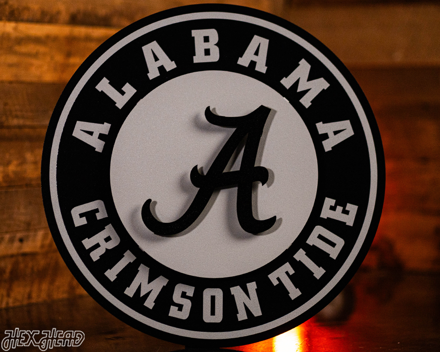 MONOCHROME - Alabama Crimson Tide 3D Vintage Metal Wall Art