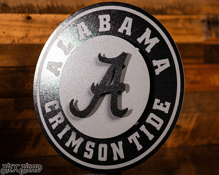 MONOCHROME - Alabama Crimson Tide 3D Vintage Metal Wall Art