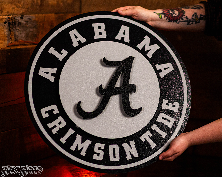 MONOCHROME - Alabama Crimson Tide 3D Vintage Metal Wall Art