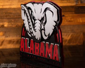 Alabama "Big Al" 3D Vintage Metal Wall Art