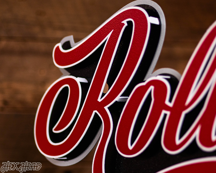 Alabama Roll Tide Script 3D Metal Wall Art