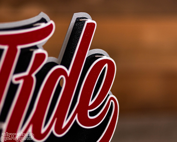 Alabama Roll Tide Script 3D Metal Wall Art