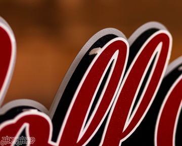 Alabama Roll Tide Script 3D Metal Wall Art