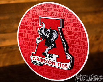 Alabama Crimson Tide CRAFT SERIES 3D Embossed Metal Wall Art