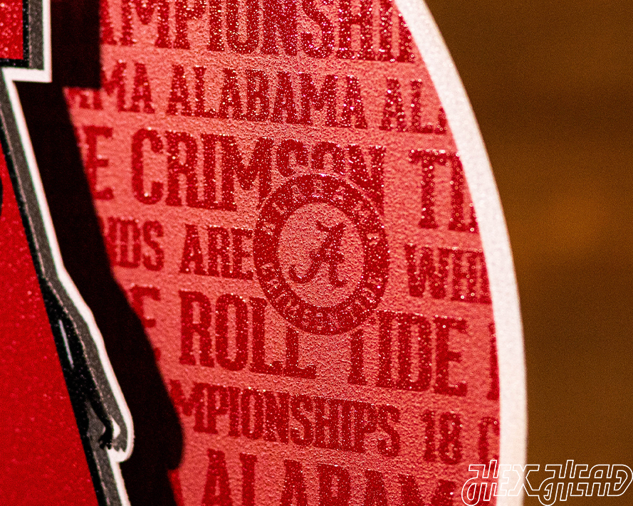 Alabama Crimson Tide CRAFT SERIES 3D Embossed Metal Wall Art