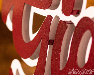 Texas A&M "Gig'Em" Script 3D Vintage Wall Art