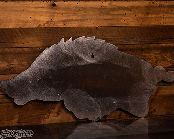 MONOCHROME - Arkansas Razorbacks "RUNNING TUSK" 3D Vintage Metal Wall Art