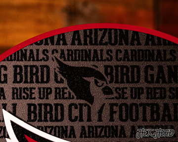 Arizona Cardinals CRAFT SERIES  3D Embossed Metal Wall Art