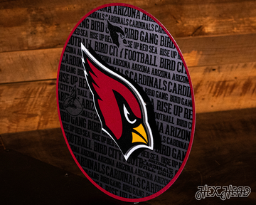 Arizona Cardinals CRAFT SERIES  3D Embossed Metal Wall Art