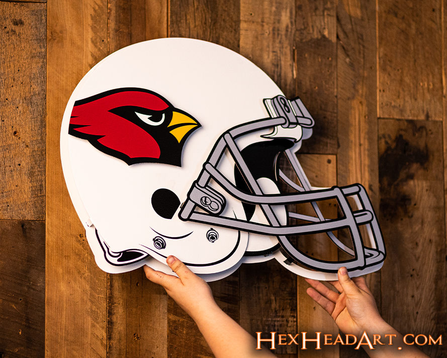 BLITZ Collection - 8 Layer Arizona Cardinals Helmet 3D Vintage Metal Wall Art