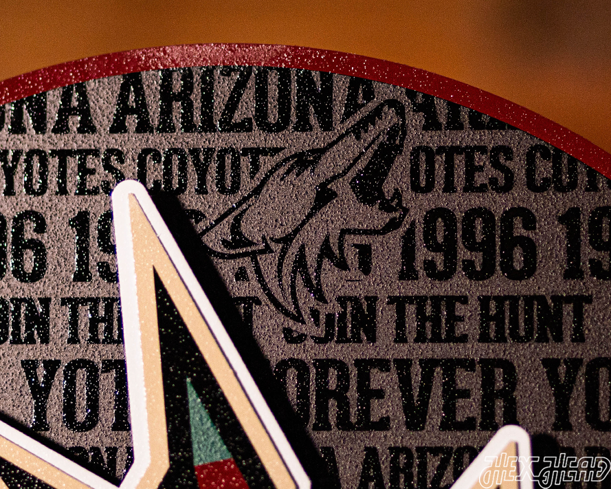 Arizona Coyotes CRAFT SERIES 3D Embossed Metal Wall Art