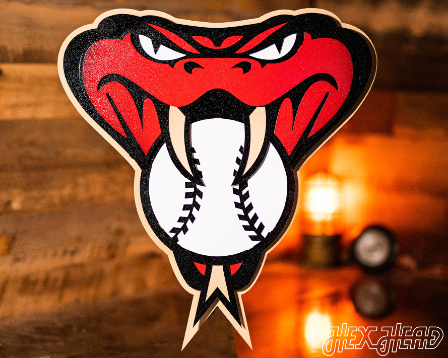 Arizona Diamondbacks 21.5'' x 18.5'' 3D Artwork Wall Sign - Red