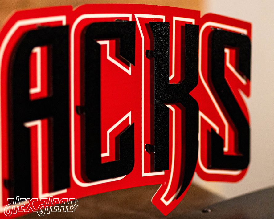 Arizona Diamondbacks Wordmark  3 Layer A 3D Metal Wall Art