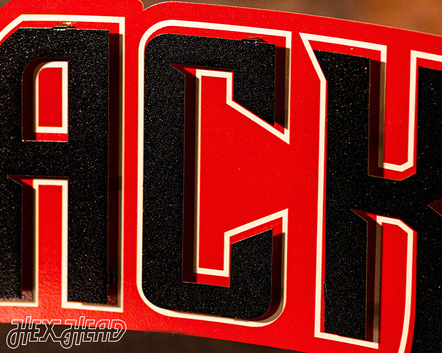 Arizona Diamondbacks Wordmark  3 Layer A 3D Metal Wall Art