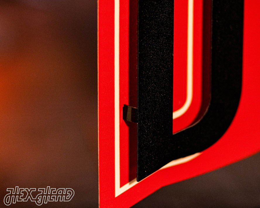 Arizona Diamondbacks Wordmark  3 Layer A 3D Metal Wall Art