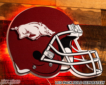 Arkansas Razorbacks BLITZ COLLECTION - 8 LAYER Helmet 3D Metal Wall Art