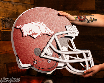 Arkansas Razorbacks BLITZ COLLECTION - 8 LAYER Helmet 3D Metal Wall Art
