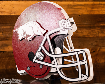 Arkansas Razorbacks BLITZ COLLECTION - 8 LAYER Helmet 3D Metal Wall Art