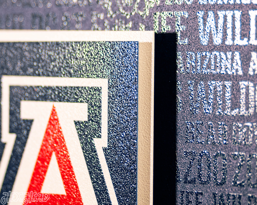 Arizona Wildcats 3D CRAFT SERIES Embossed Metal Wall Art