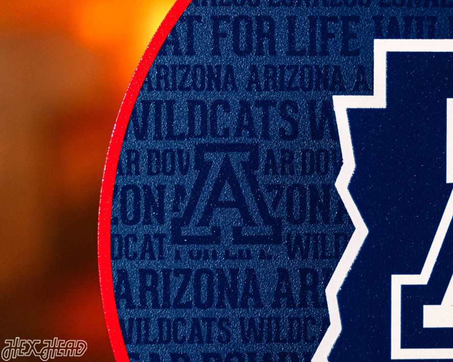 Arizona Wildcats 3D CRAFT SERIES Embossed Metal Wall Art