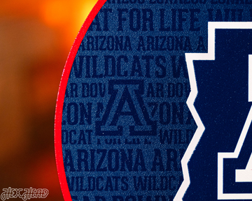 Arizona Wildcats 3D CRAFT SERIES Embossed Metal Wall Art