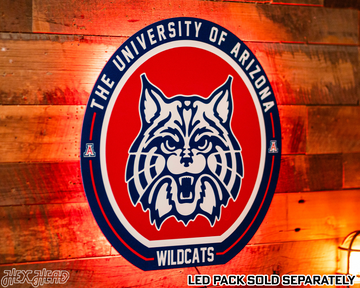 VARSITY Collection- SINGLE Layer Arizona Wildcats Metal Wall Art