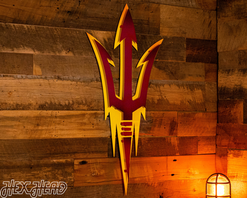 Arizona State Pitchfork 3D Vintage Metal Wall Art