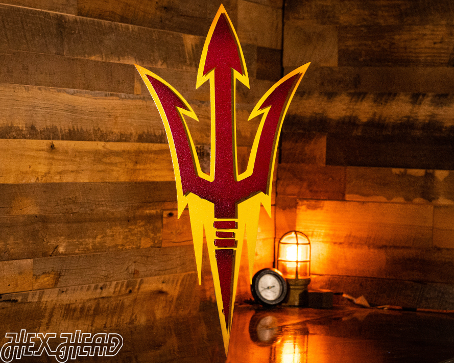 Arizona State Pitchfork 3D Vintage Metal Wall Art