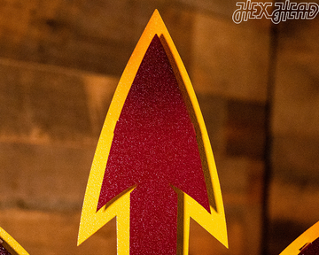 Arizona State Pitchfork 3D Vintage Metal Wall Art