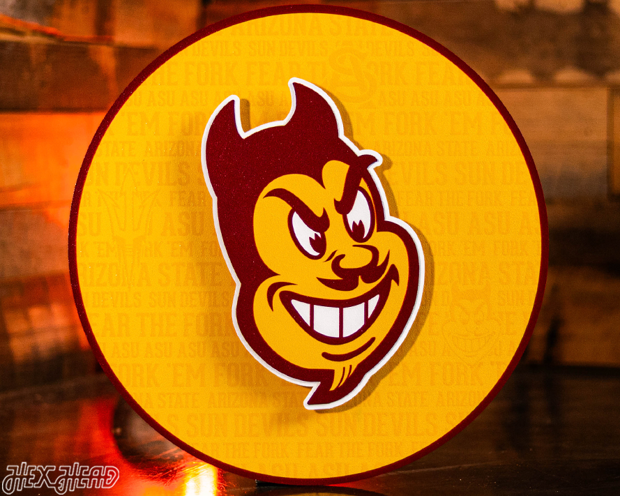 Arizona State Sun Devils CRAFT SERIES 3D Embossed Metal Wall Art