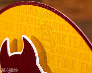 Arizona State Sun Devils CRAFT SERIES 3D Embossed Metal Wall Art