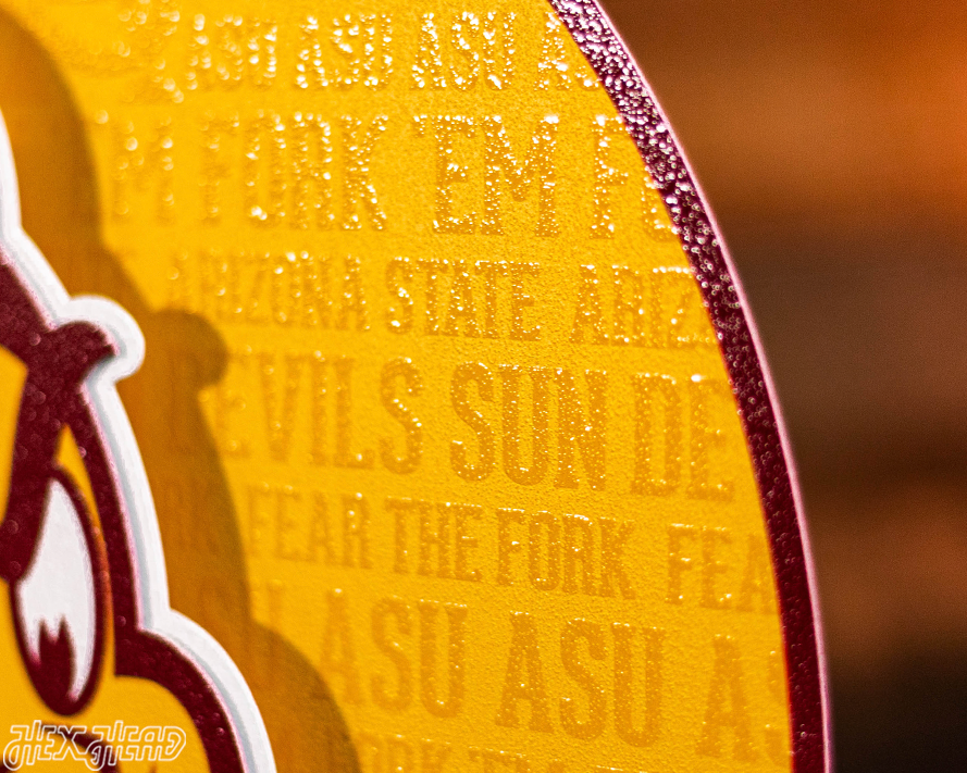 Arizona State Sun Devils CRAFT SERIES 3D Embossed Metal Wall Art