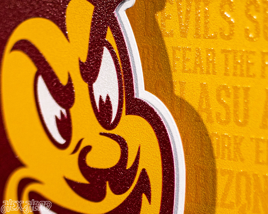 Arizona State Sun Devils CRAFT SERIES 3D Embossed Metal Wall Art