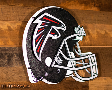 Atlanta Falcons BLITZ Collection - 8 Layer Helmet 3D Vintage Metal Wall Art