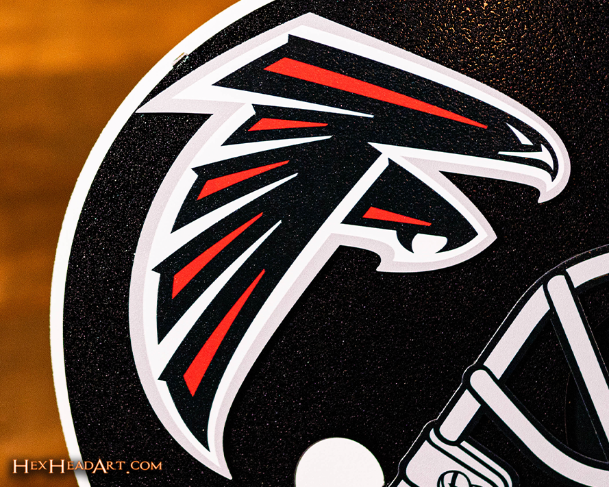 Atlanta Falcons BLITZ Collection - 8 Layer Helmet 3D Vintage Metal Wall Art