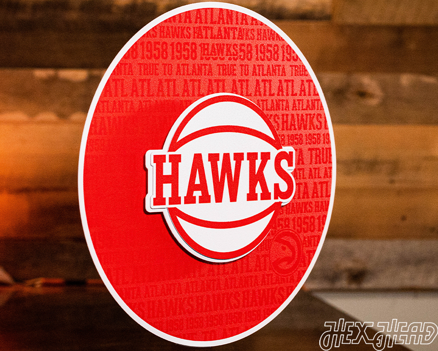 Atlanta Hawks 3D CRAFT SERIES Metal Wall Art