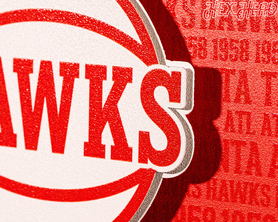 Atlanta Hawks 3D CRAFT SERIES Metal Wall Art