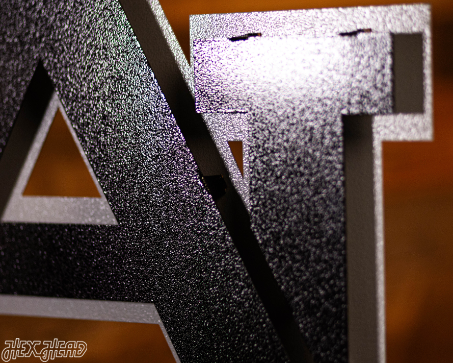 MONOCHROME -- Auburn Tigers "AU" 3D Vintage Metal Wall Art