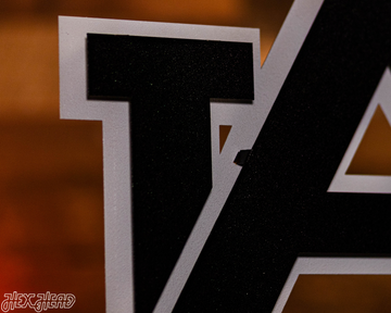 MONOCHROME -- Auburn Tigers "AU" 3D Vintage Metal Wall Art