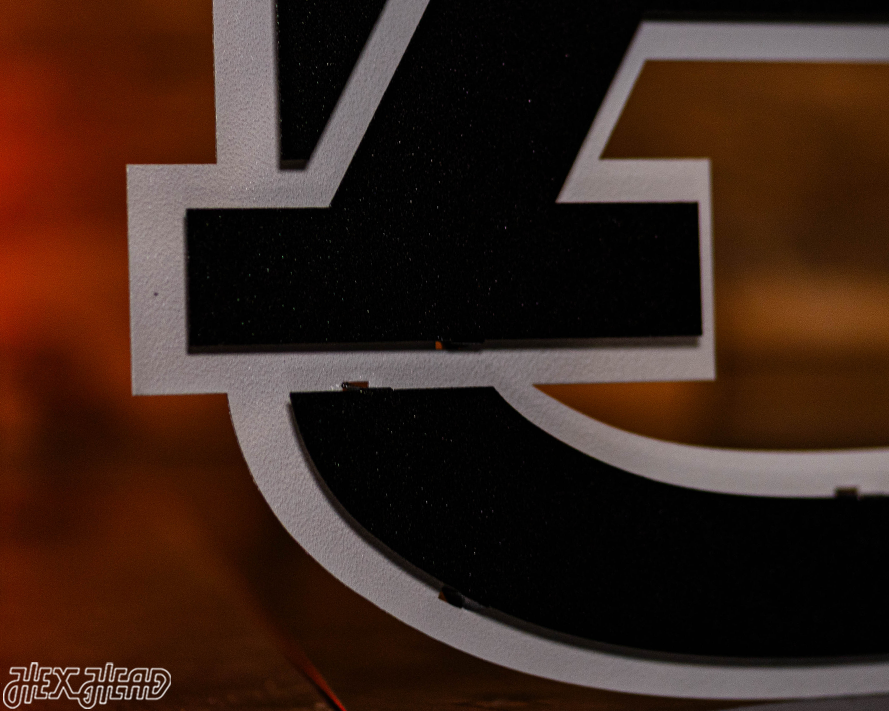 MONOCHROME -- Auburn Tigers "AU" 3D Vintage Metal Wall Art