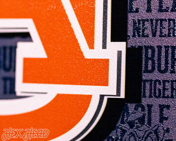 Auburn Tigers 3D CRAFT SERIES Embossed Metal Wall Art