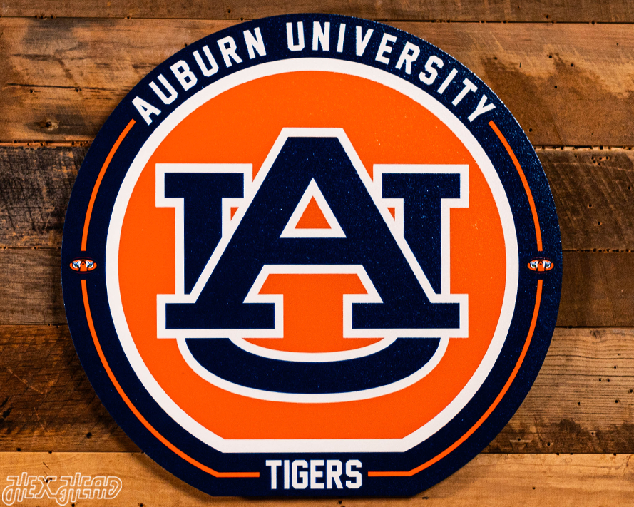 VARSITY Collection- SINGLE Layer Auburn Tigers Metal Wall Art
